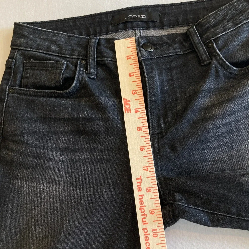 Joes Jeans Womens 28x25 Black Faded Straight Leg Raw Hem Denim 45GXJC4A5875 25